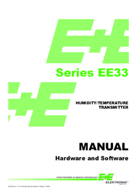 Thumbnail of document Manual - EE33 Industrial Humidity/Temperature Transmitter